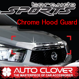 [ Korando Sport auto parts ] Chrome Hood Guard  Made in Korea